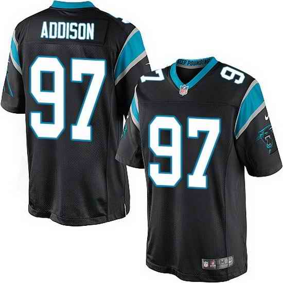 Nike Panthers #97 Mario Addison Black Team Color Mens Stitched NFL Elite Jersey